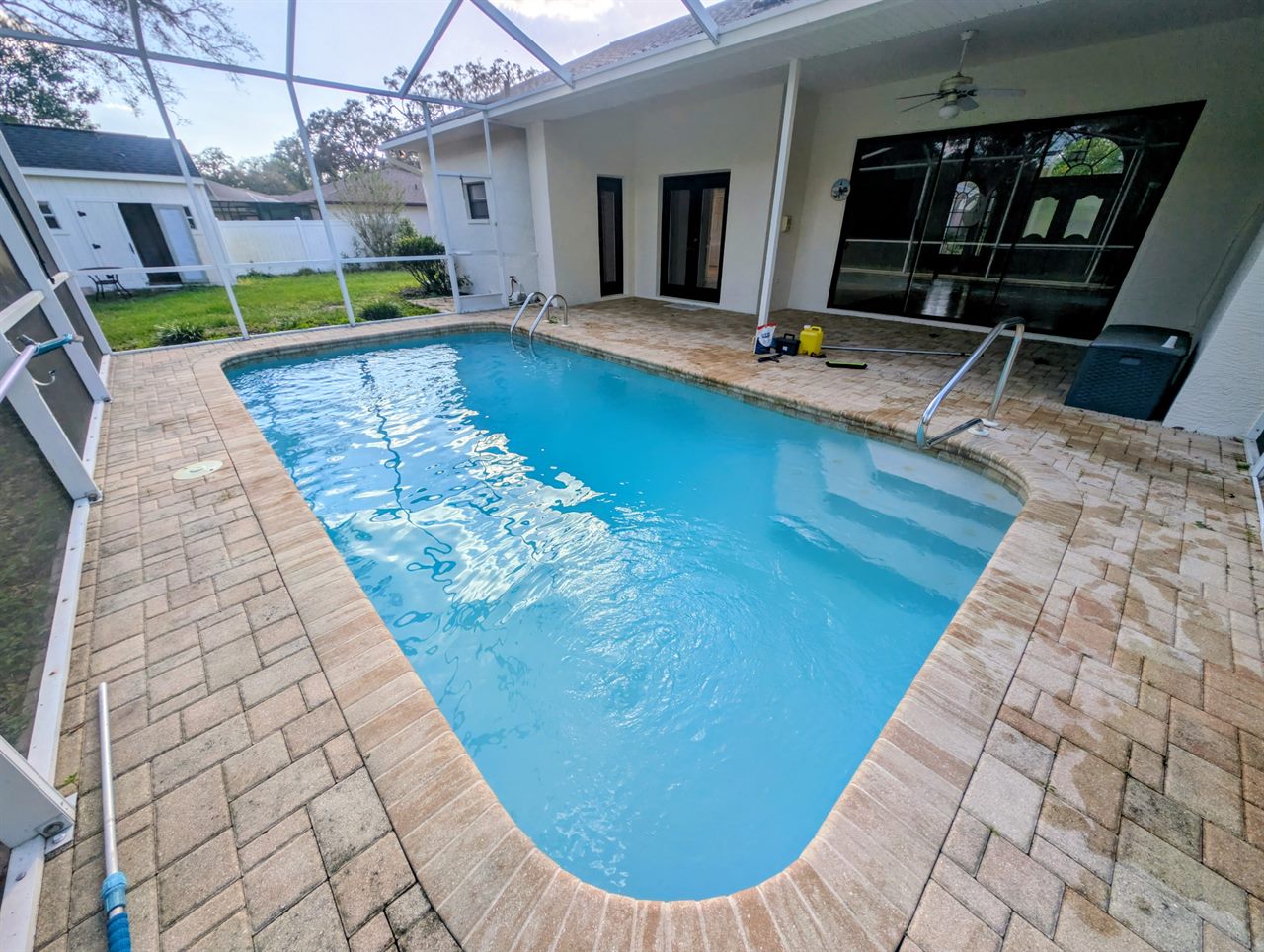 Same pool after — crystal-clear water
